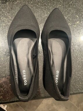 torrid Black Pointed Mesh Ballet Flats